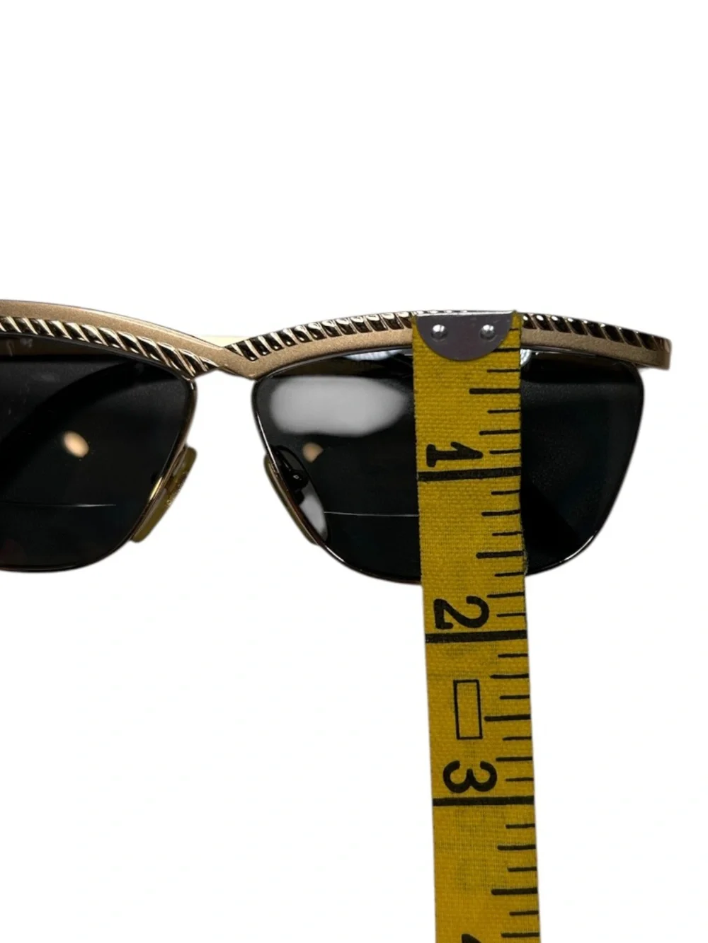 Vintage Fendi FS 207 Rope Brow Sunglasses Gold Italy 61-10-135 Frames